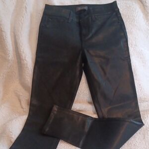 Level 99 Faux Leather Sheen Black Jeans